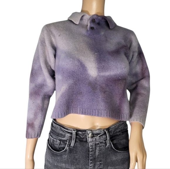 Patagonia Sweaters - Patagonia Ombre Wool Purple Cropped Sweater